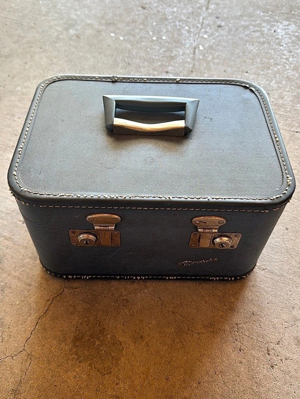 Monarch Vintage Travel Case in Blue train case